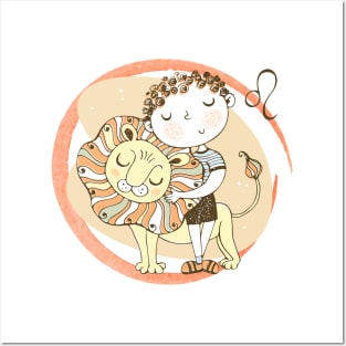 Zodiac Leo Cute Kid Design Horoscope Gift Posters and Art